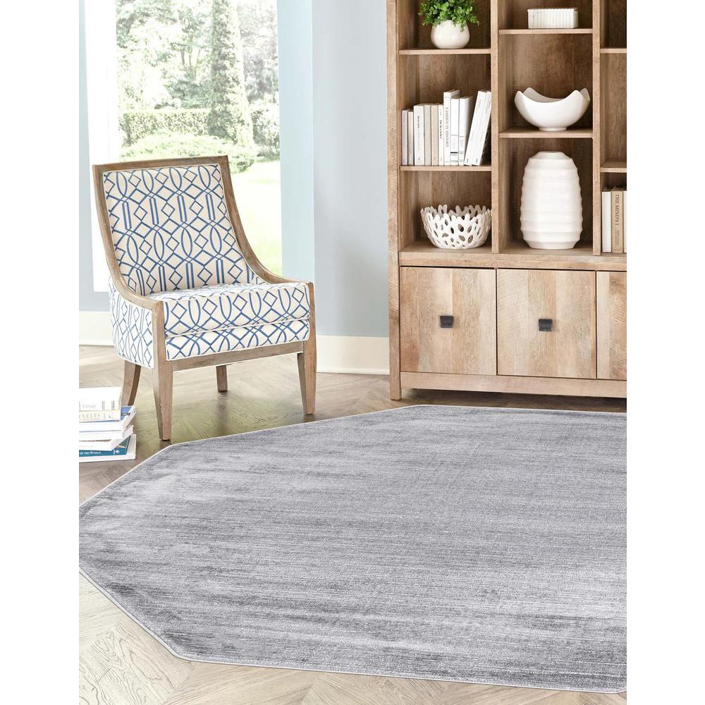 Finsbury Kate Area Rug 7' 10" x 7' 10", Octagon Gray. Picture 2