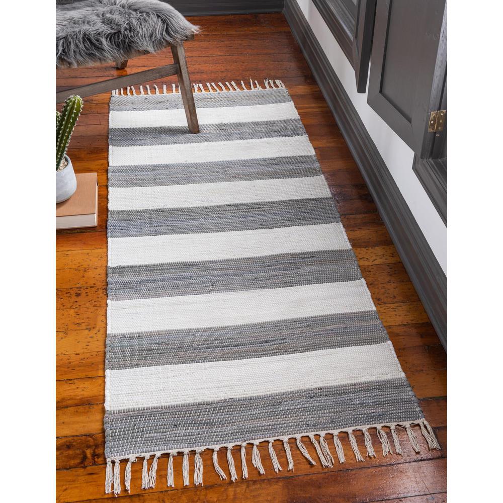 Unique Loom 10 Ft Runner in Gray (3153108). Picture 2