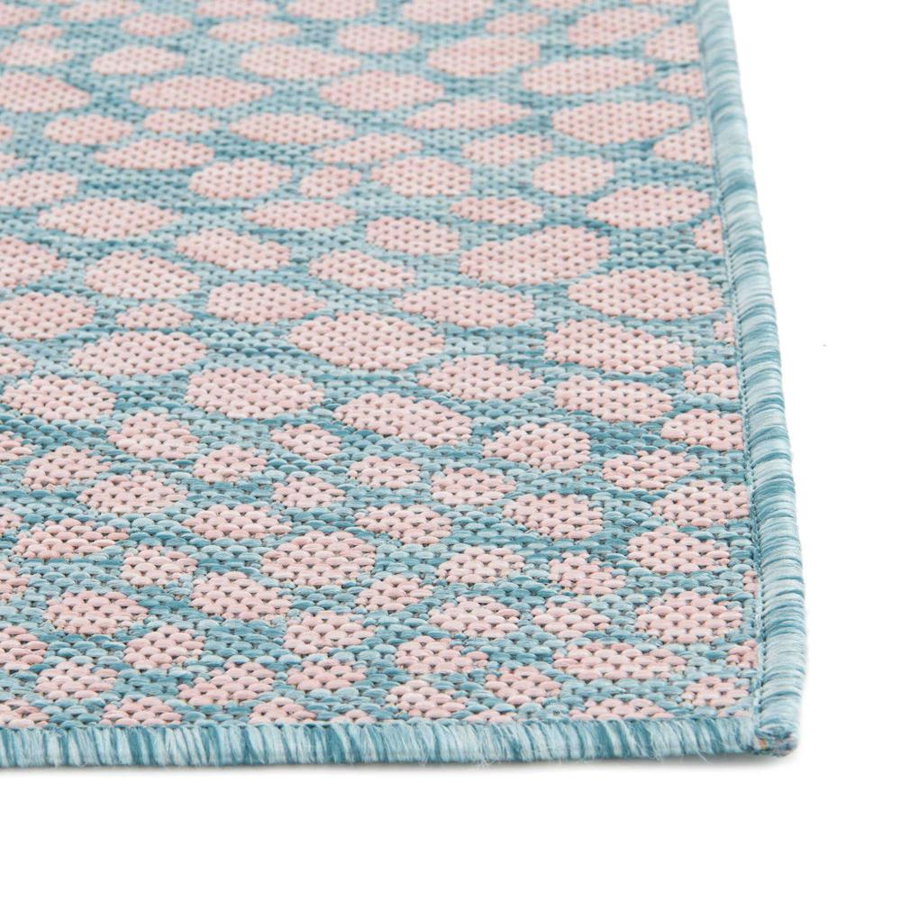 Jill Zarin Outdoor Cape Town Area Rug 3' 3" x 5' 3", Rectangular Pink and Aqua. Picture 10