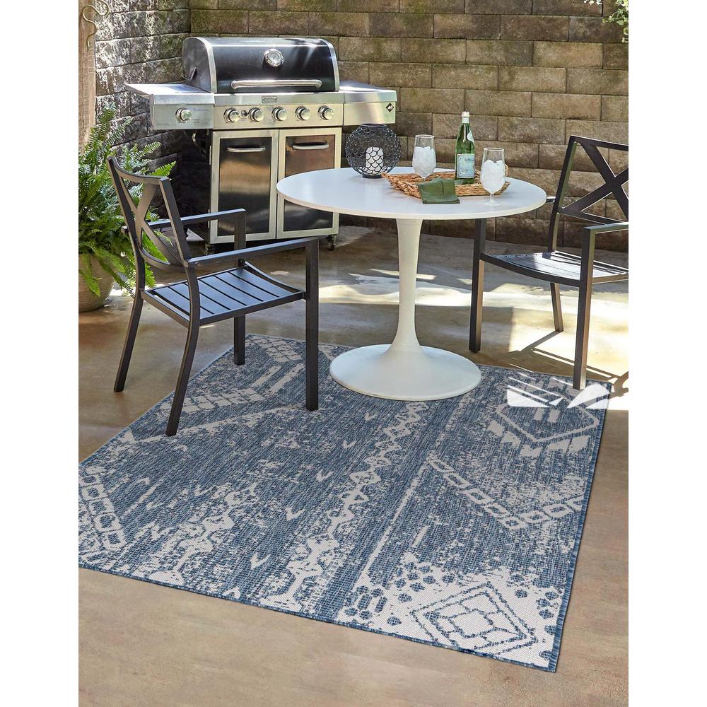 Outdoor Bohemian Collection, Area Rug, Blue, 2' 0" x 3' 0", Rectangular. Picture 2