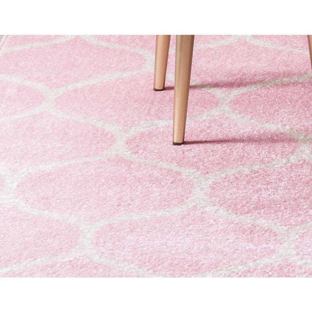 Unique Loom 4 Ft Square Rug in Pink (3151543). Picture 6