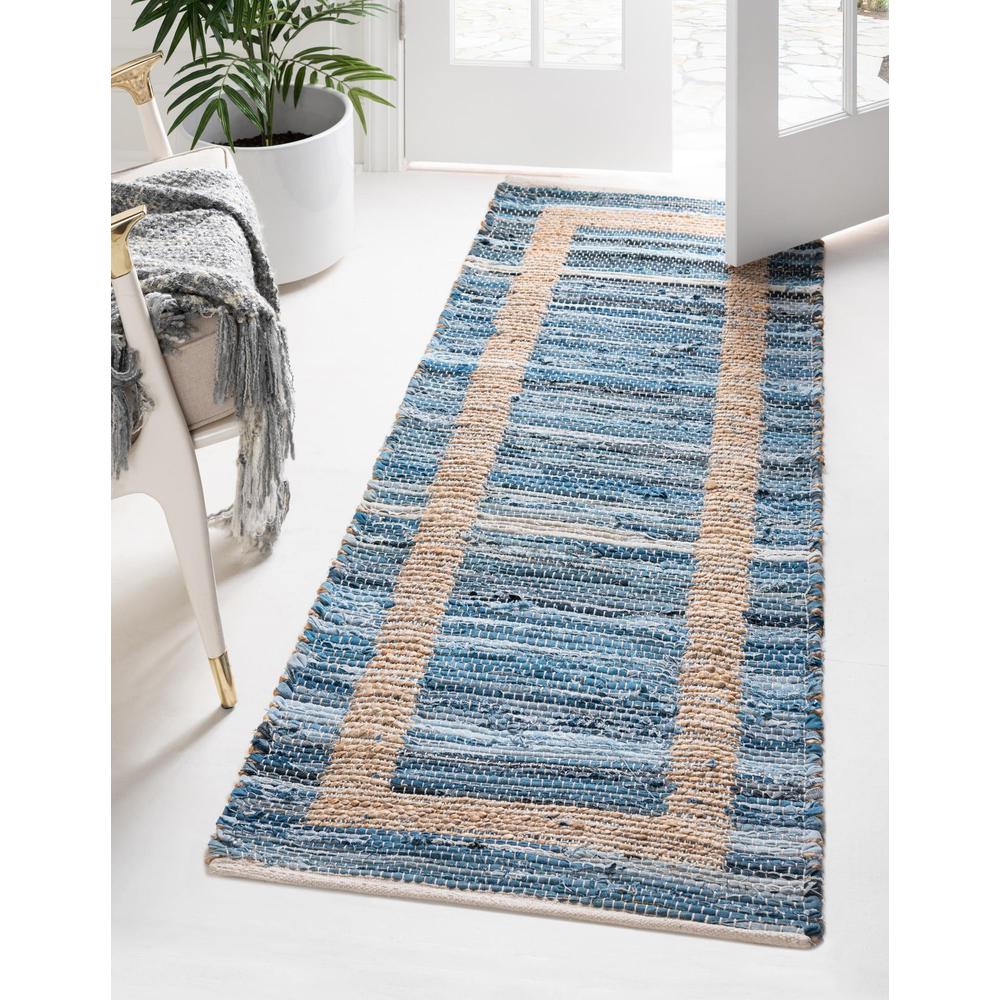 Unique Loom 10 Ft Runner in Navy Blue (3153246). Picture 2
