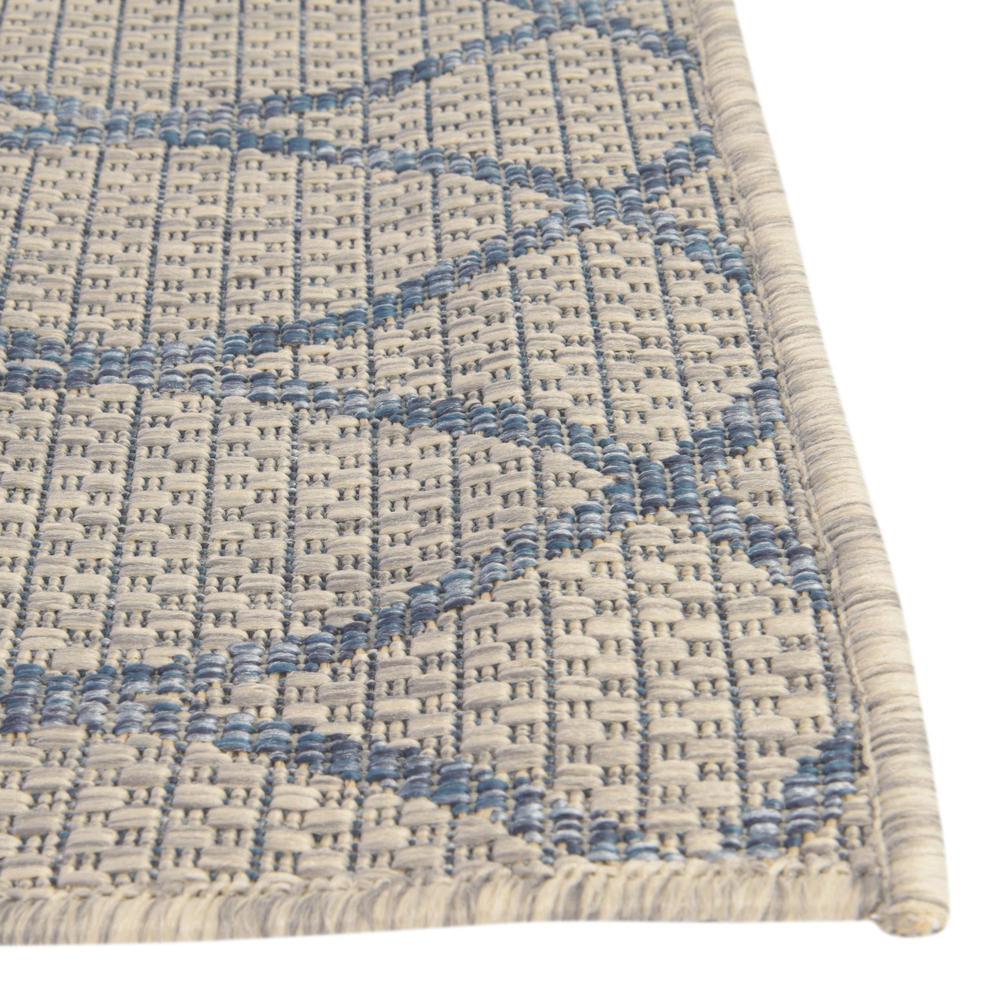 Outdoor Trellis Collection, Area Rug, Gray Blue, 5' 3" x 7' 10", Rectangular. Picture 10