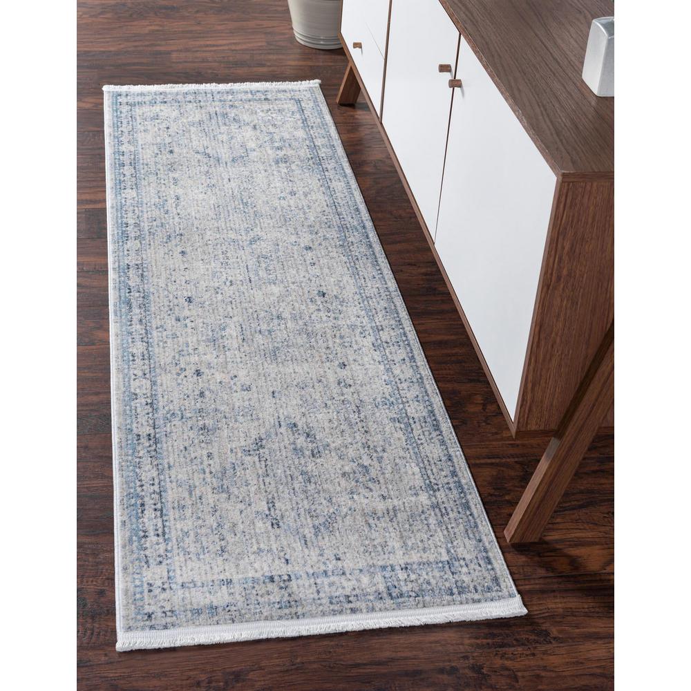 Unique Loom 10 Ft Runner in Gray (3147869). Picture 2