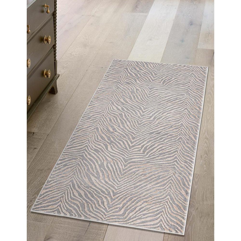 Finsbury Meghan Area Rug 2' 0" x 8' 0", Runner Gray and Ivory. Picture 2