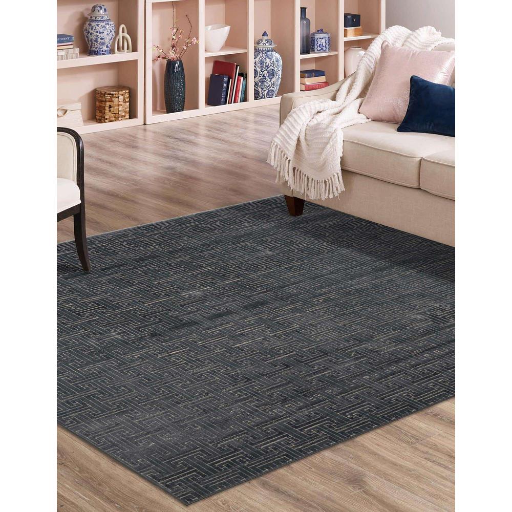 Uptown Park Avenue Area Rug 1' 8" x 1' 8", Square Navy Blue. Picture 3