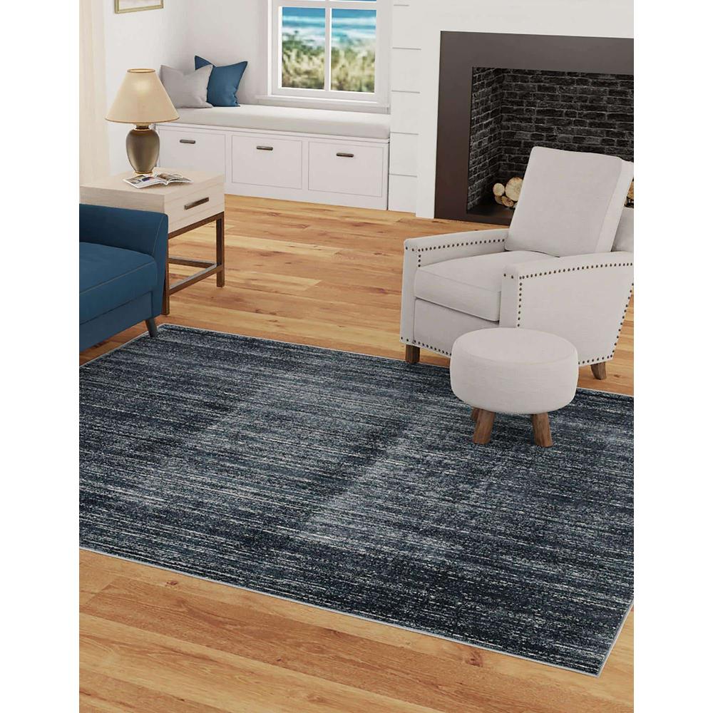 Uptown Madison Avenue Area Rug 1' 8" x 1' 8", Square Navy Blue. Picture 3