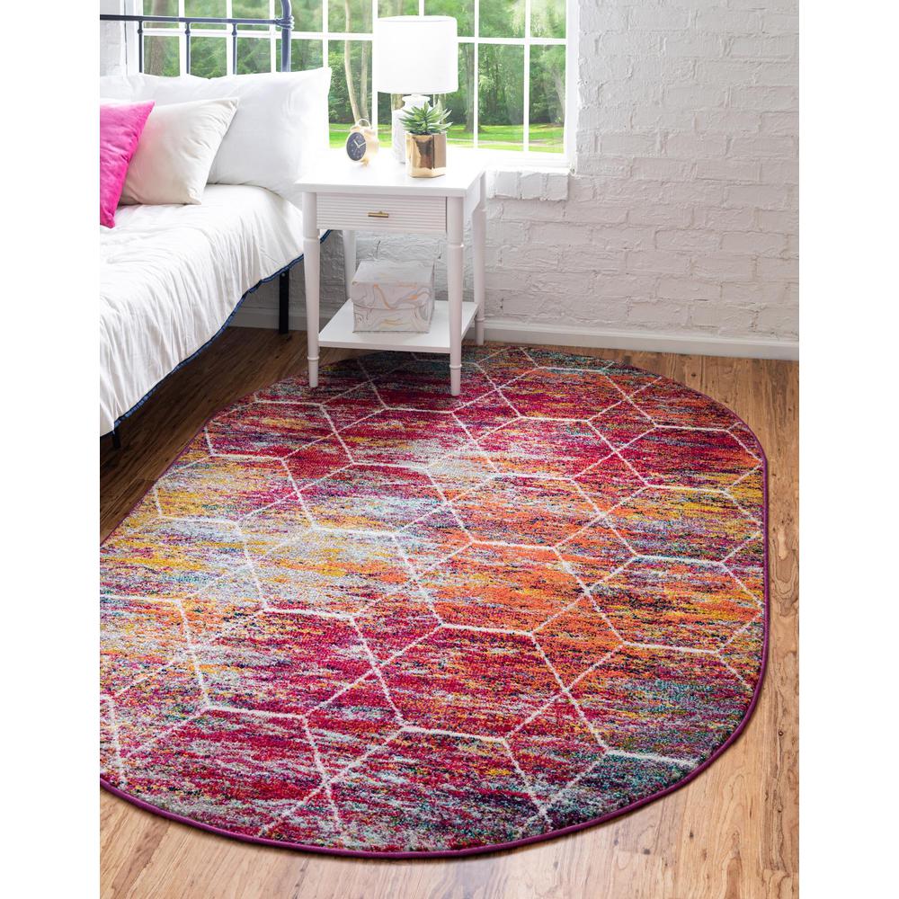 Unique Loom 4x6 Oval Rug in Multi (3151772). Picture 2