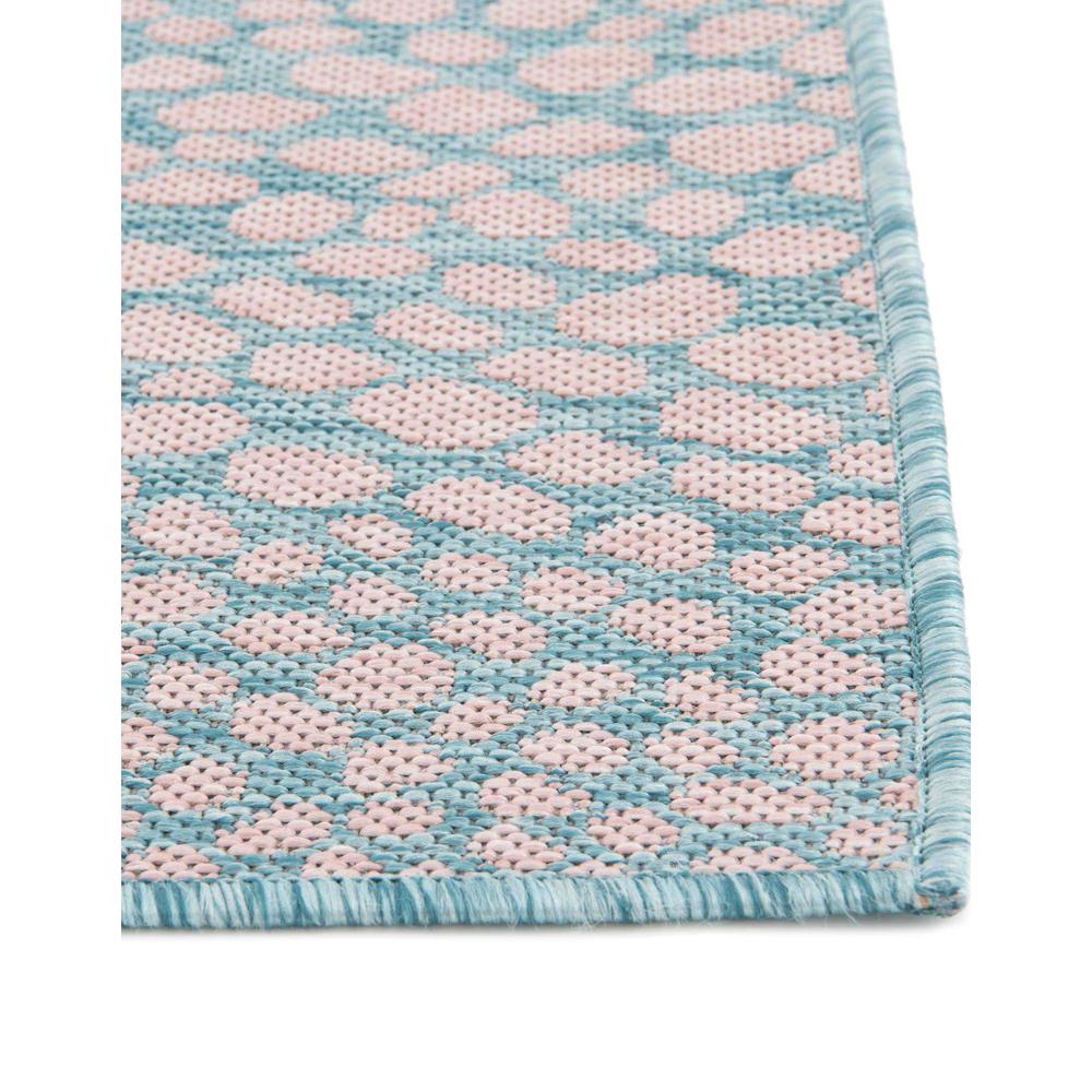 Jill Zarin Outdoor Cape Town Area Rug 2' 0" x 6' 0", Runner Pink and Aqua. Picture 10