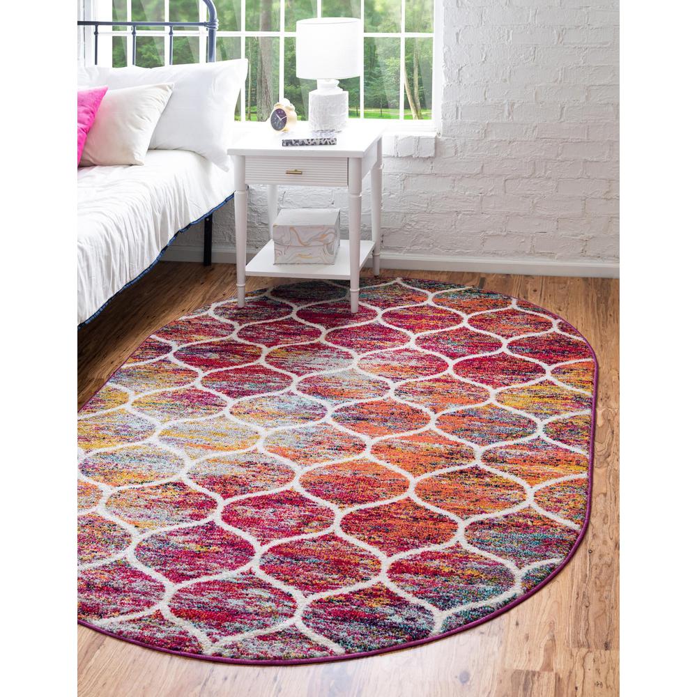 Unique Loom 4x6 Oval Rug in Multi (3151706). Picture 2