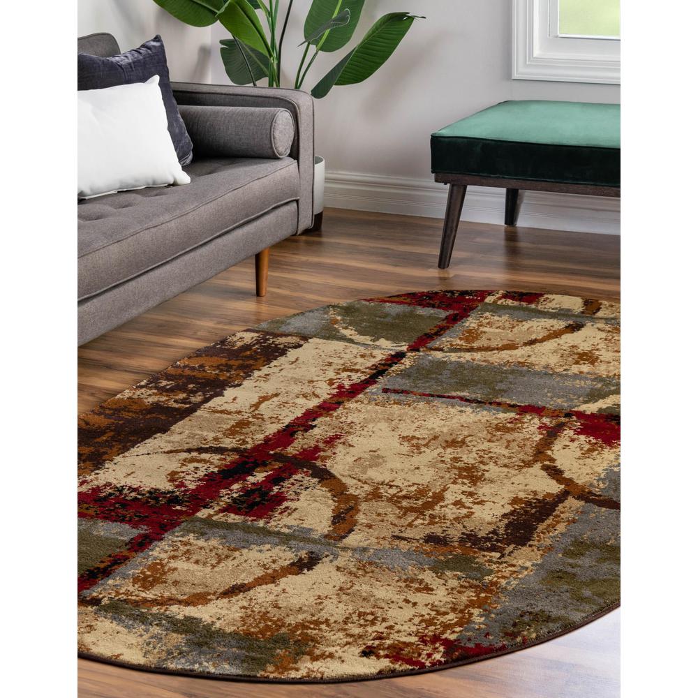 Barista Collection, Area Rug, Multi, 4' 0" x 6' 0", Oval. Picture 3