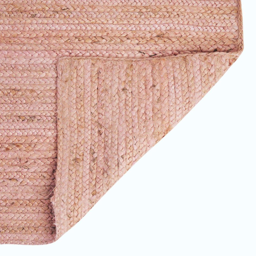Braided Jute Collection, Area Rug, Light Pink, 8' 0" x 10' 0", Rectangular. Picture 7