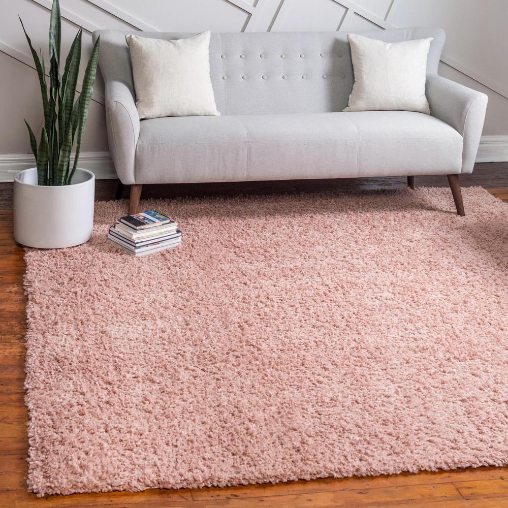 Unique Loom 5 Ft Square Rug in Dusty Rose (3153392). Picture 2