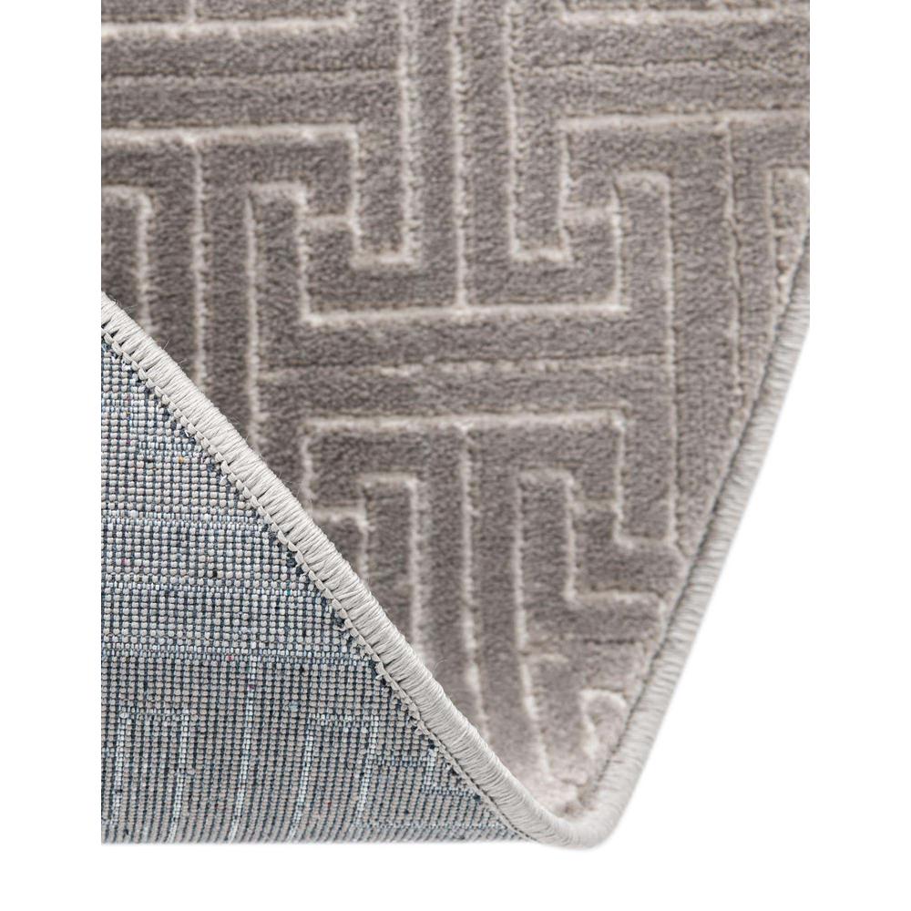 Uptown Park Avenue Area Rug 5' 3" x 5' 3", Round Gray. Picture 9