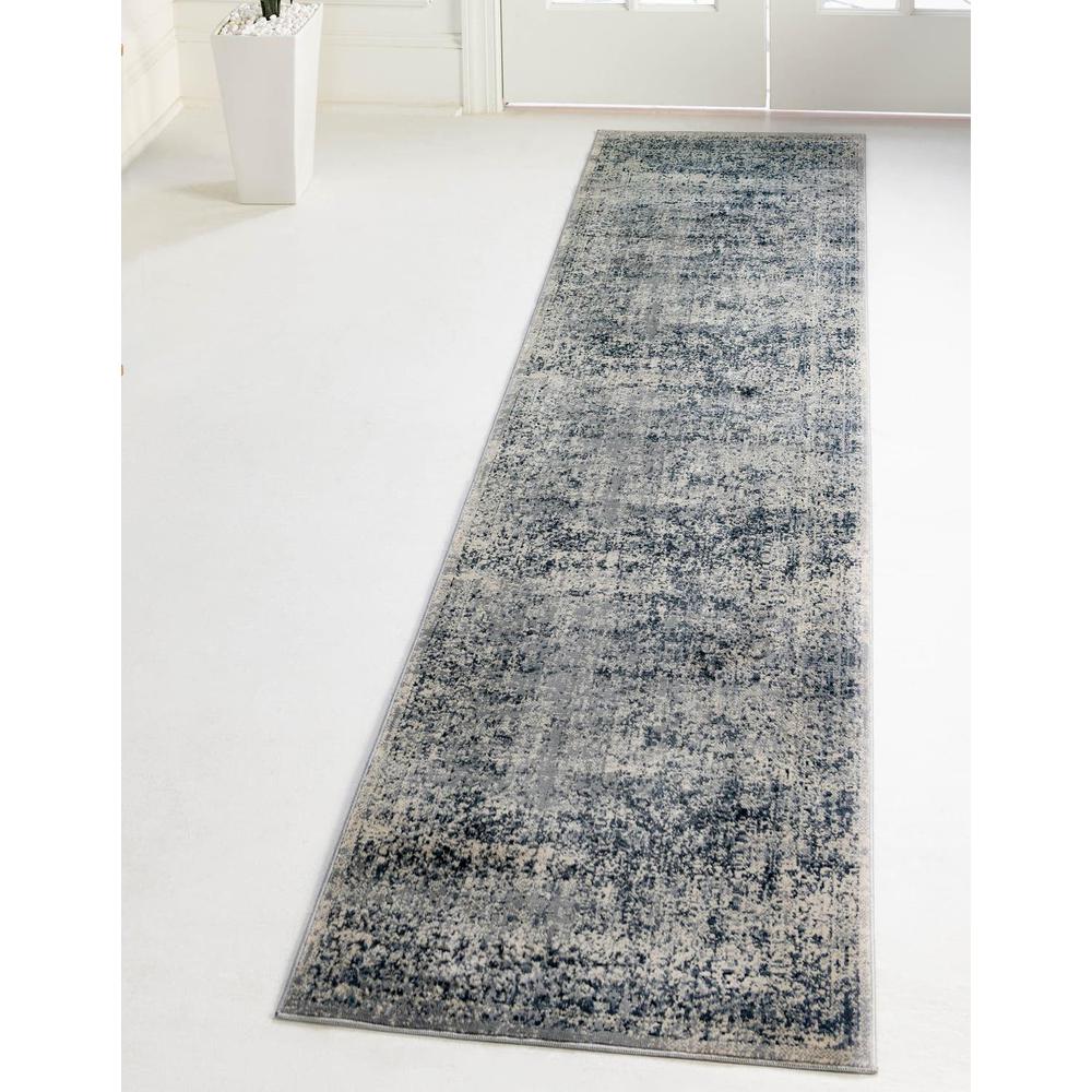 Chateau Jefferson Area Rug 2' 7" x 10' 0", Runner Blue Gray. Picture 2