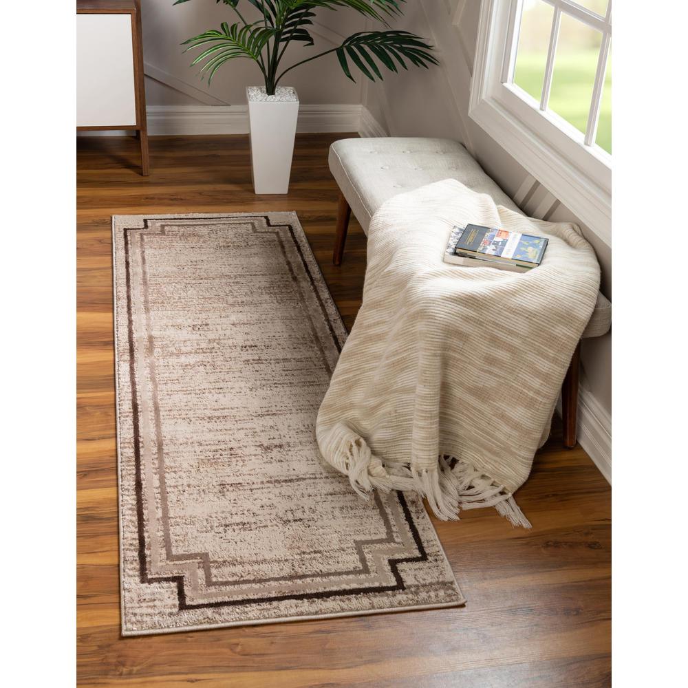 Unique Loom 12 Ft Runner in Brown (3154385). Picture 2