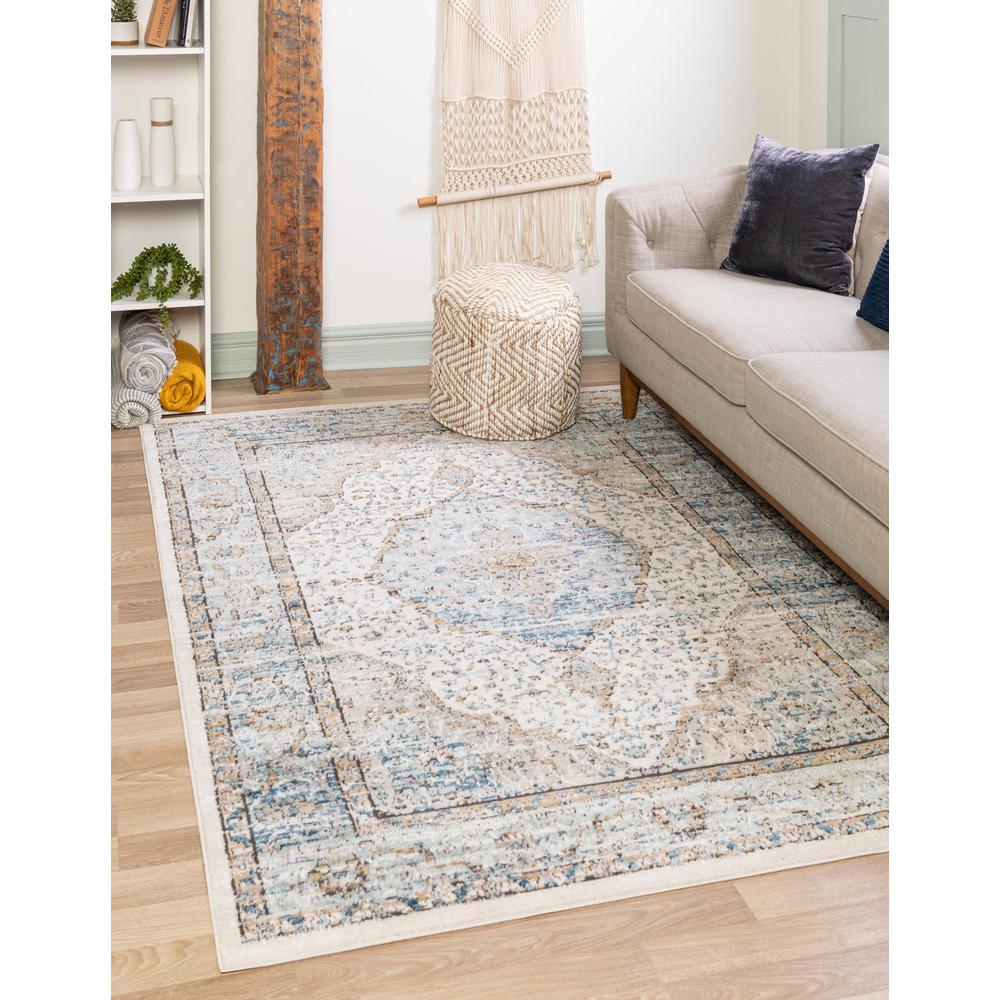 Nyla Collection, Area Rug, Blue, 6' 0" x 9' 0", Rectangular. Picture 2