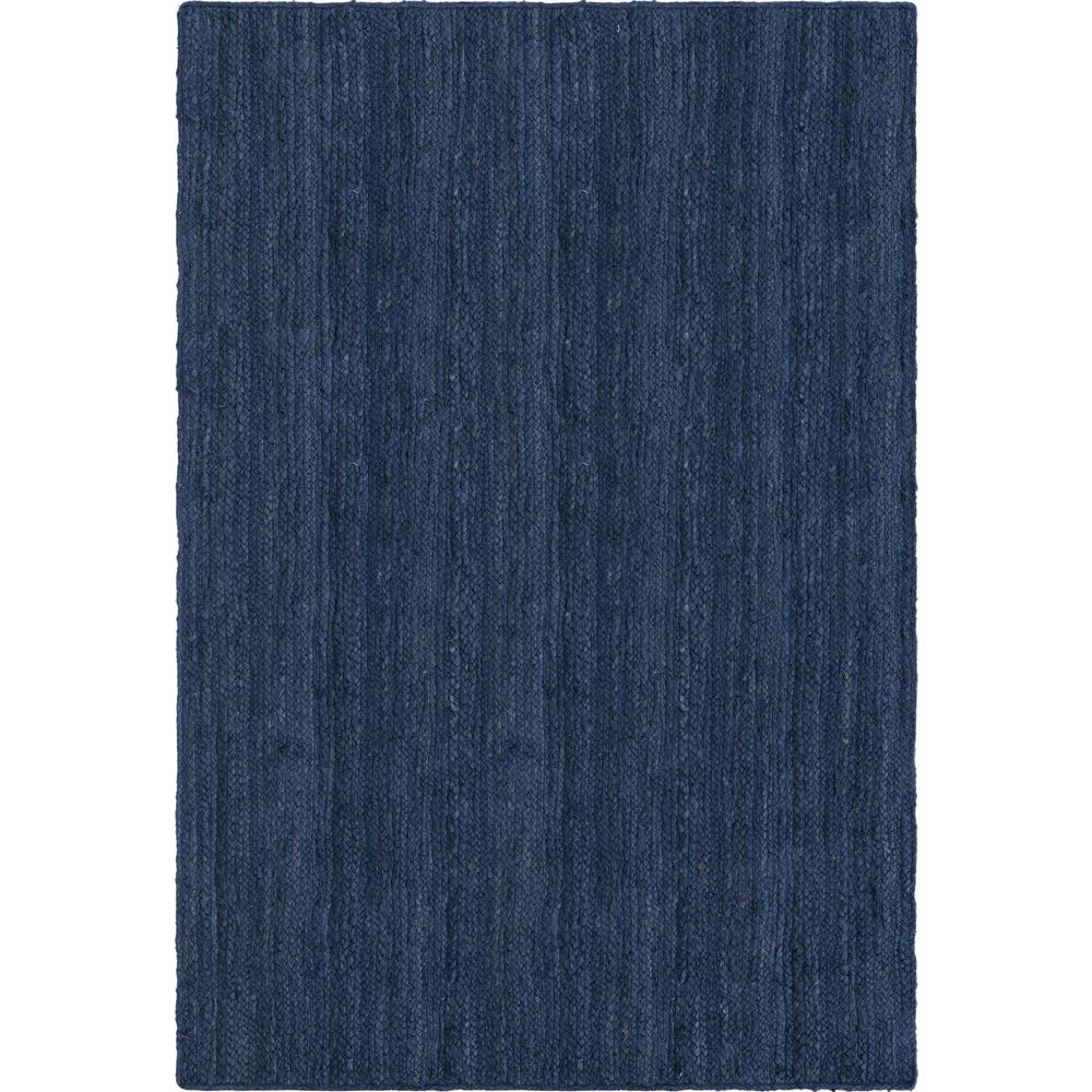 Unique Loom Rectangular 4x6 Rug in Navy Blue (3153089). Picture 1