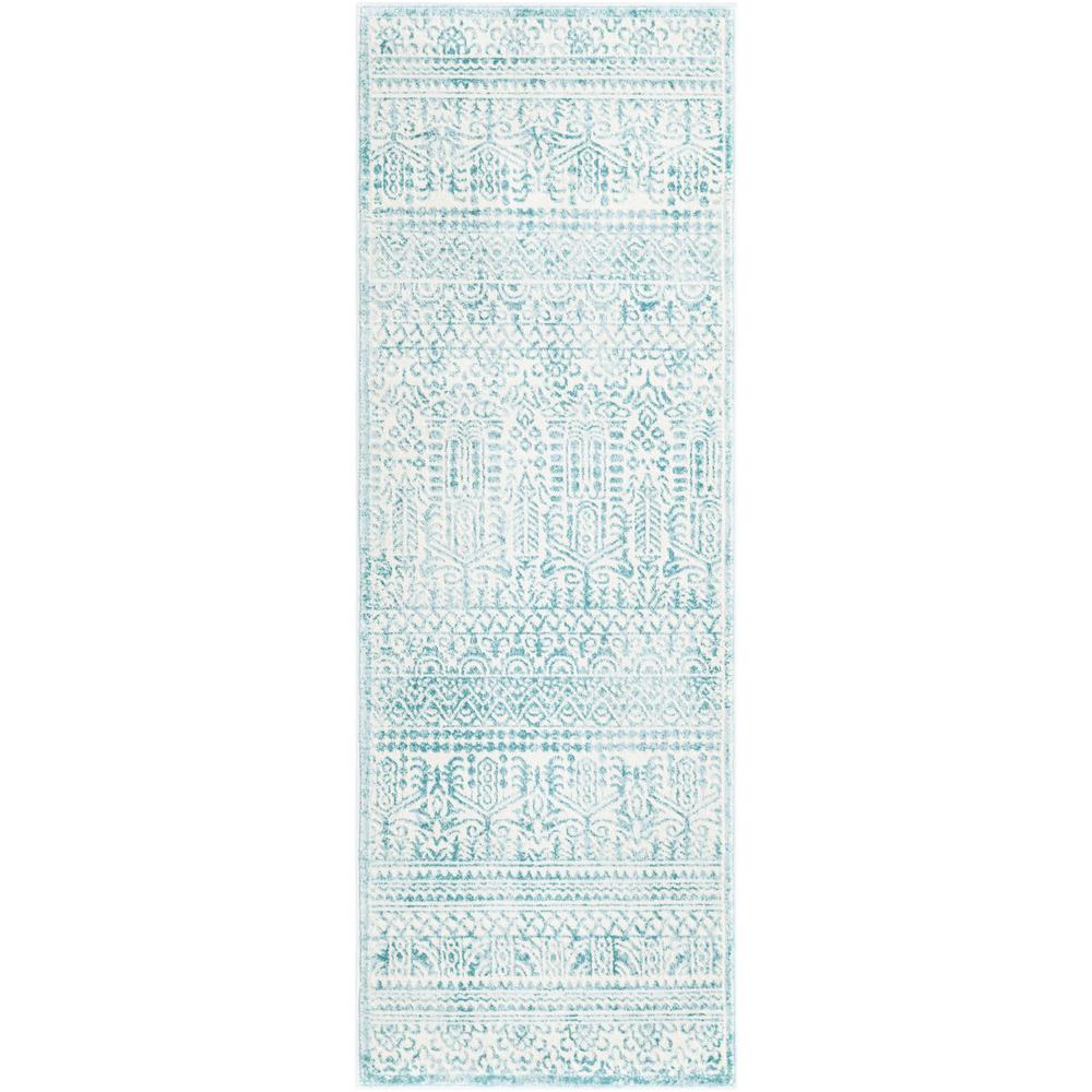 Uptown Area Rug 2' 2" x 6' 1", Runner Teal. Picture 1