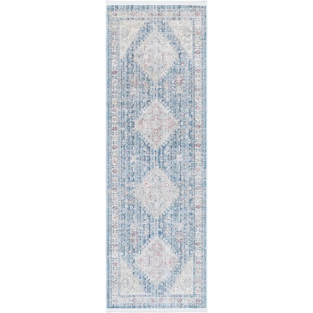 Unique Loom 6 Ft Runner in Blue (3147837). Picture 1