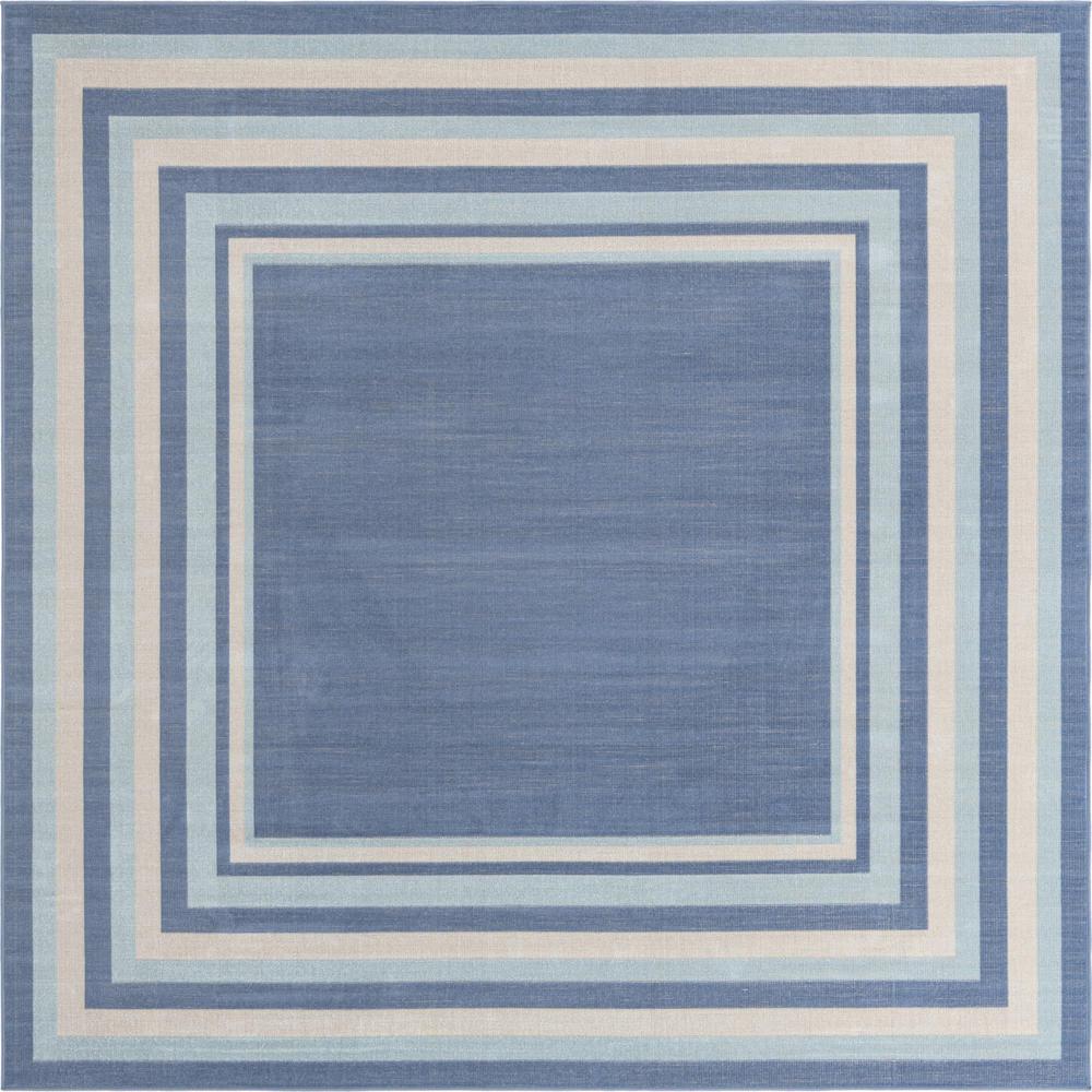 Unique Loom 8 Ft Square Rug in Blue (3157340). Picture 1