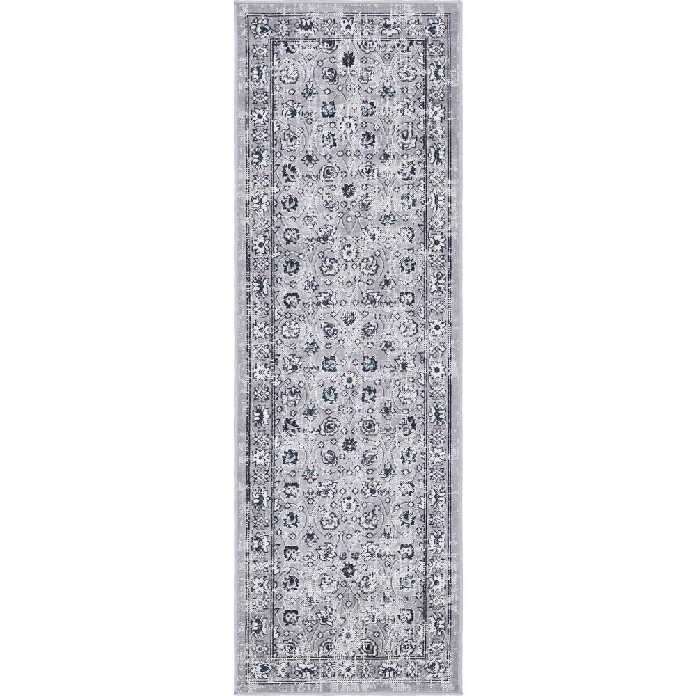 Unique Loom 6 Ft Runner in Gray (3149242). Picture 1