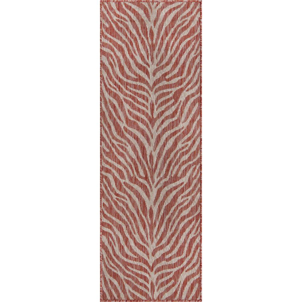 Outdoor Safari Collection, Area Rug, Rust Red, 2' 0" x 6' 0", Runner. Picture 1