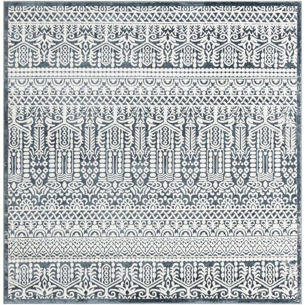 Uptown Area Rug 7' 10" x 7' 10", Square, Blue. Picture 1