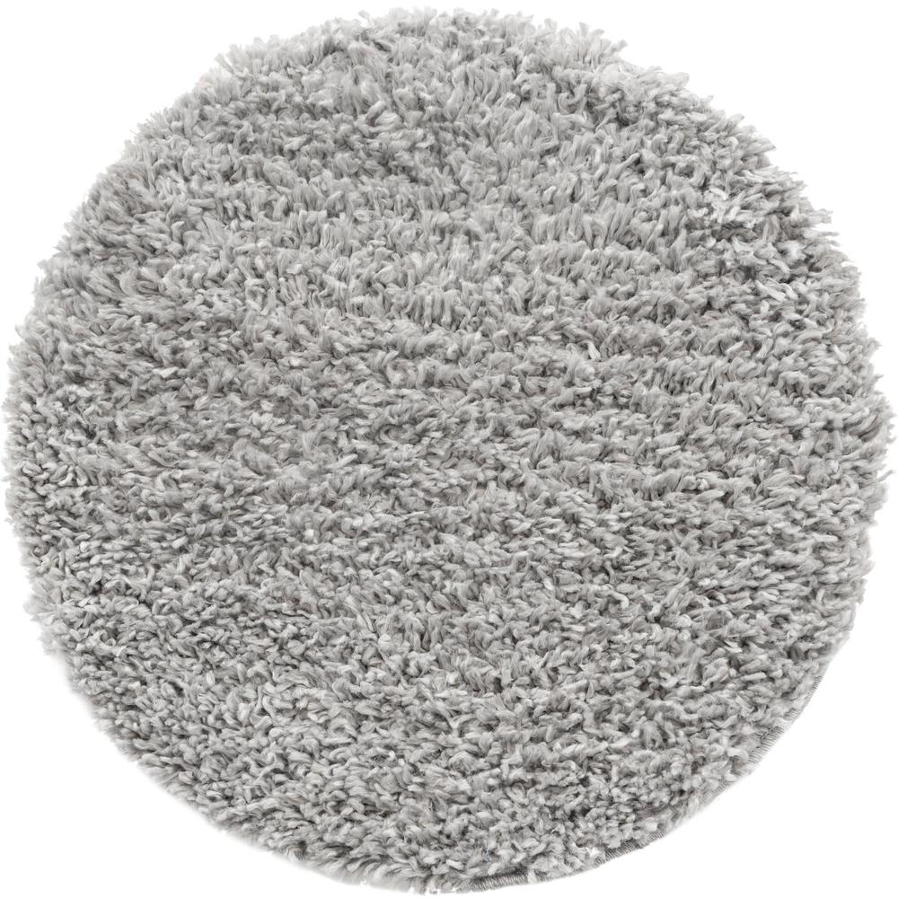 Unique Loom 2 Ft Round Rug in Sterling (3153321). Picture 1