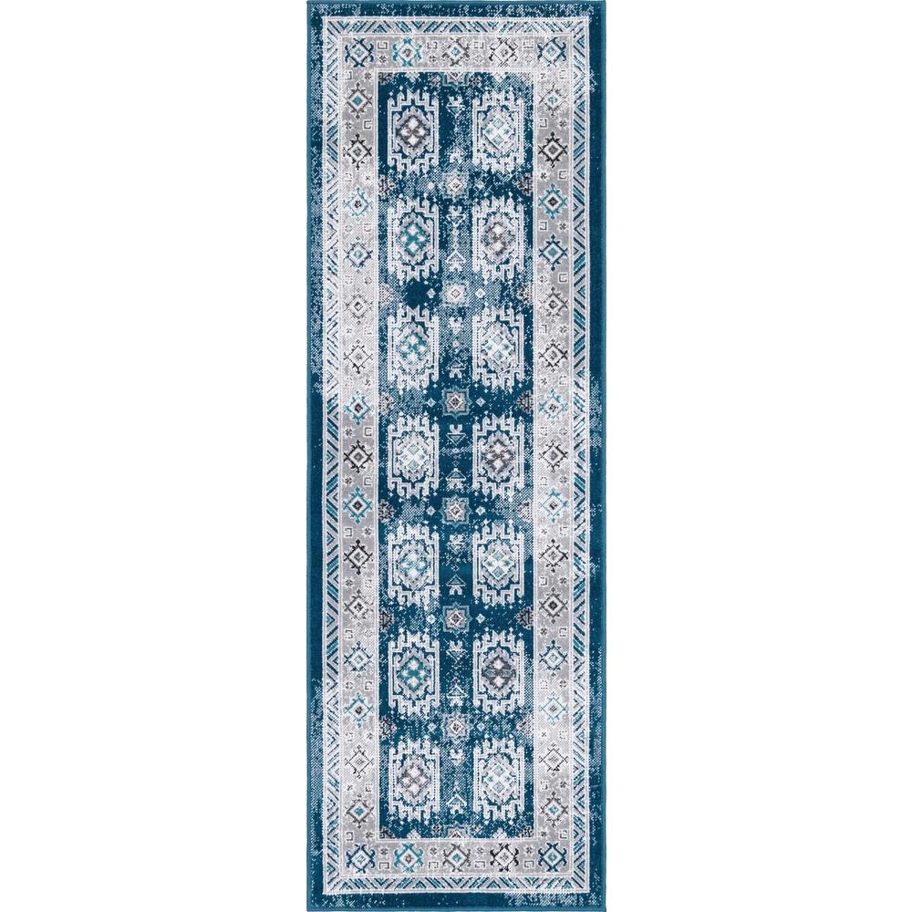 Unique Loom 6 Ft Runner in Blue (3149332). Picture 1