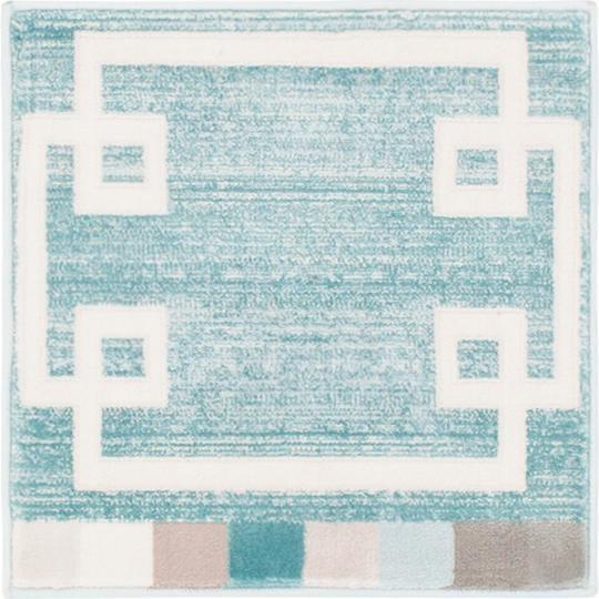Uptown Lenox Hill Area Rug 1' 8" x 1' 8", Square Turquoise. Picture 1