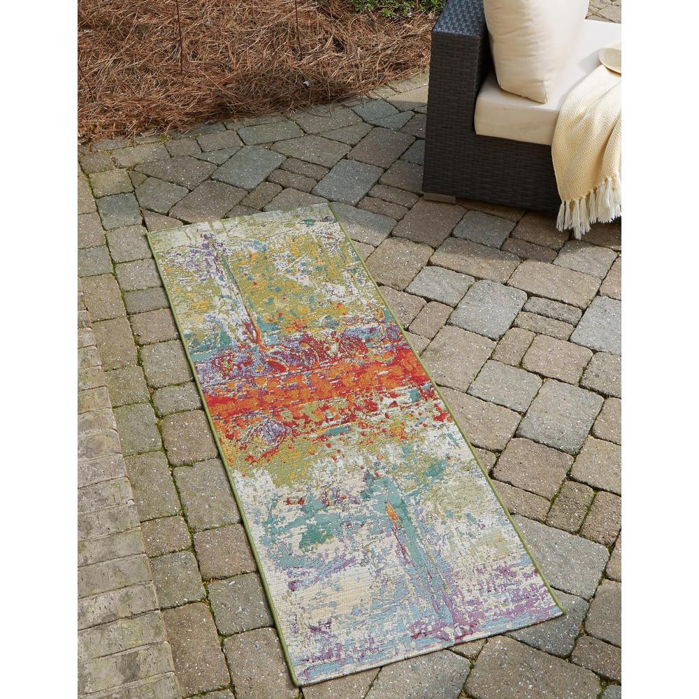 Outdoor Modern Collection, Area Rug, Multi, 2' 7" x 5' 3", Runner. Picture 2