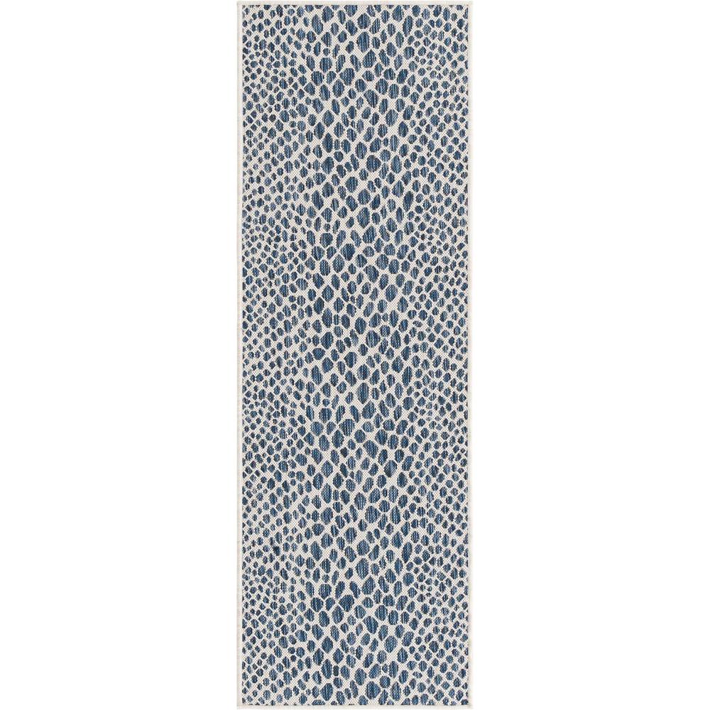 Jill Zarin Outdoor Collection, Area Rug, Blue, 2' 0" x 6' 0", Runner. Picture 1
