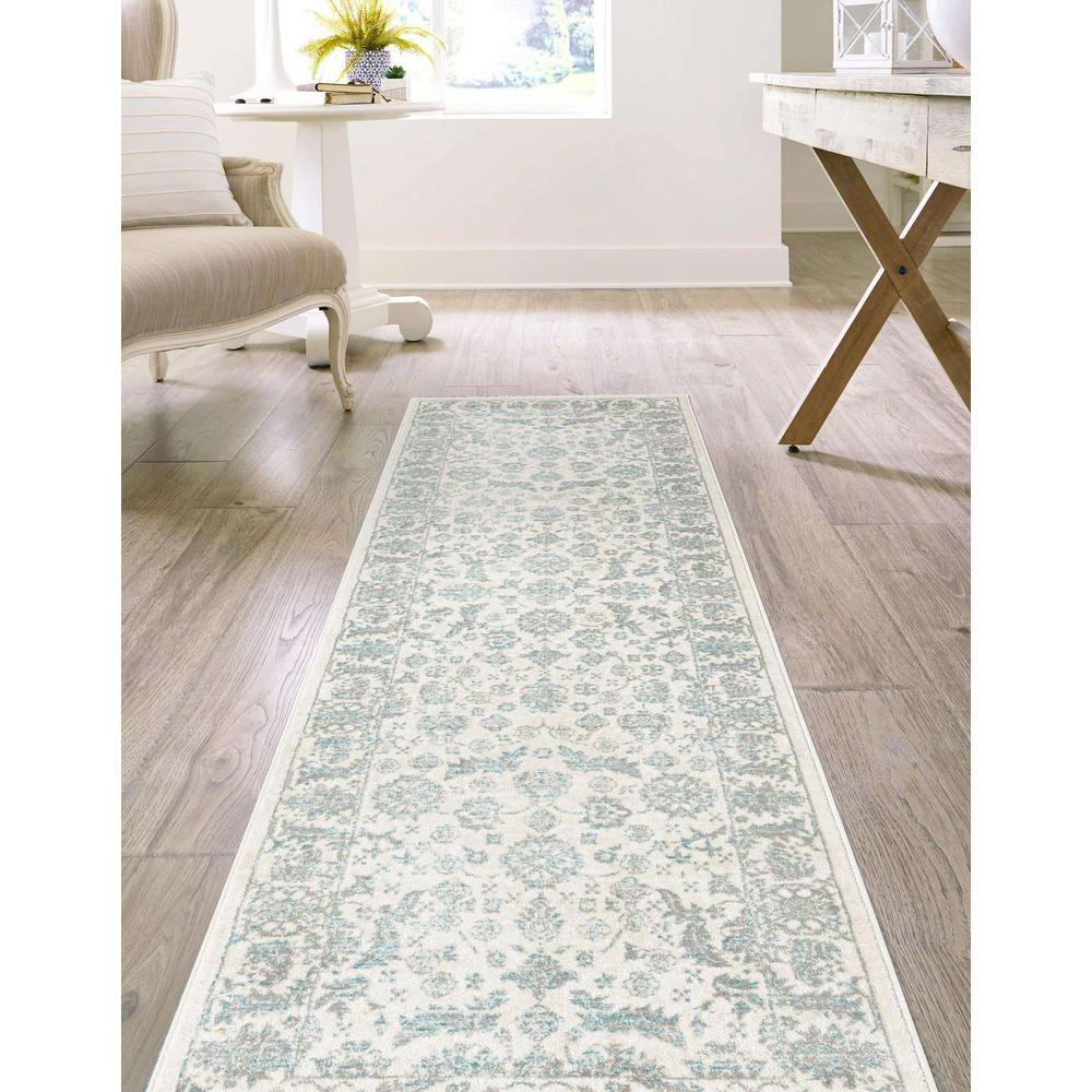 Uptown Area Rug 2' 7" x 13' 11", Runner- Teal. Picture 3