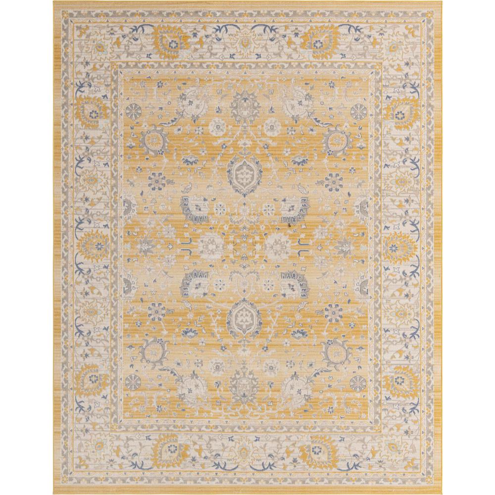 Unique Loom Rectangular 10x14 Rug in Tuscan Yellow (3155025). Picture 1