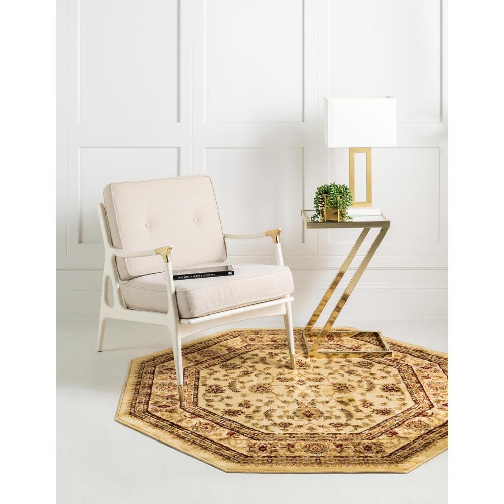 Unique Loom 5 Ft Octagon Rug in Ivory (3157627). Picture 3