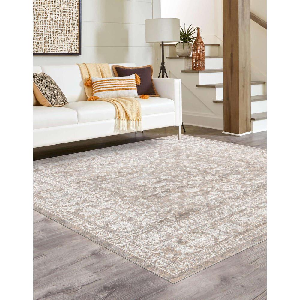 Uptown Area Rug 7' 10" x 7' 10", Square Gray. Picture 3