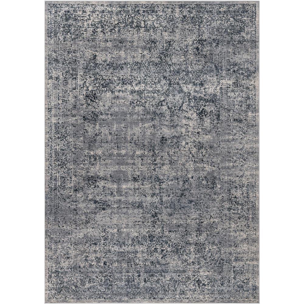 Chateau Jefferson Area Rug 7' 10" x 11' 0", Rectangular Blue Gray. Picture 1