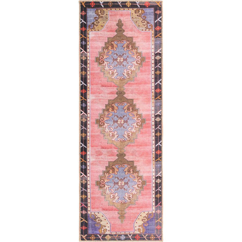 Unique Loom 6 Ft Runner in Pink (3161177). Picture 1