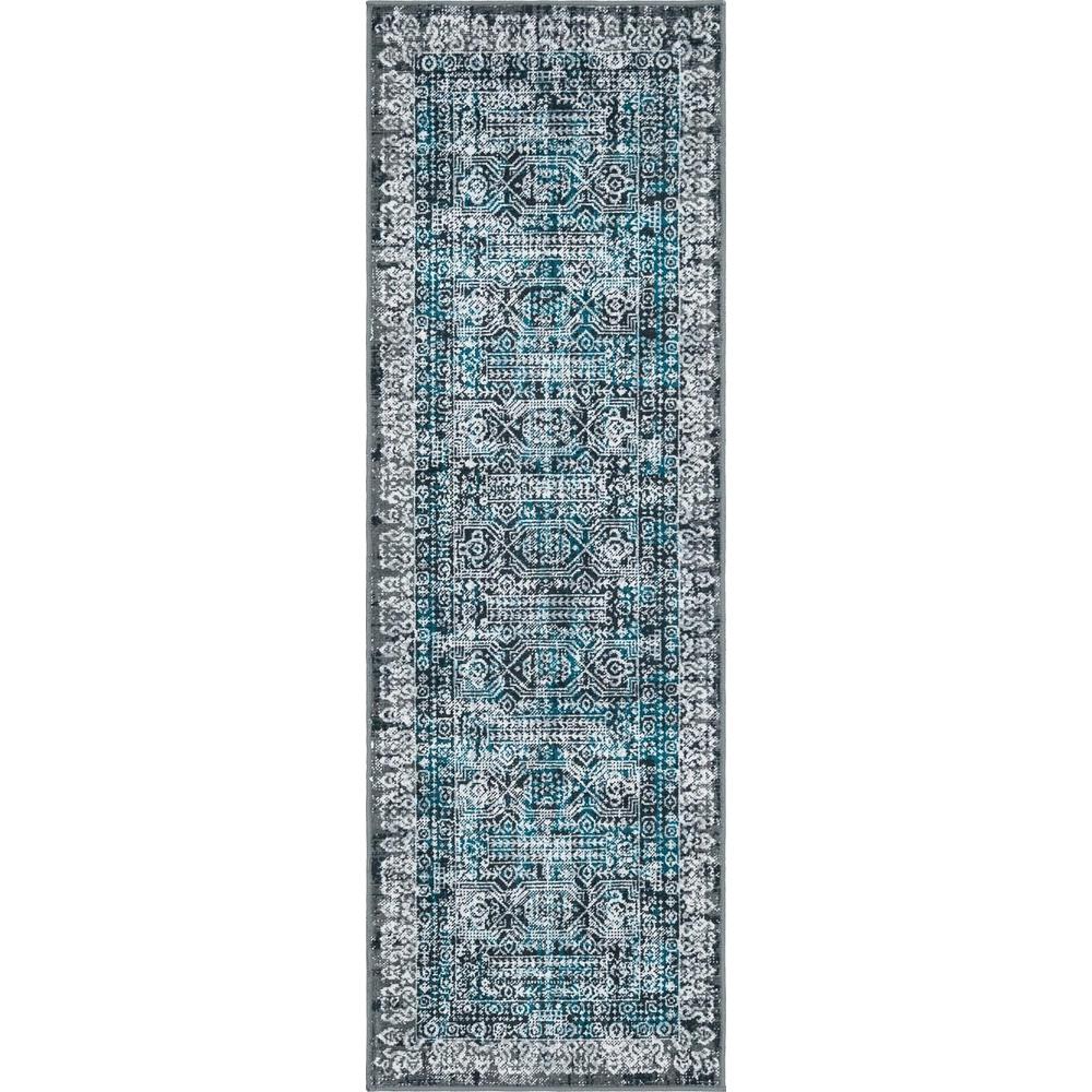 Unique Loom 6 Ft Runner in Gray (3149362). Picture 1