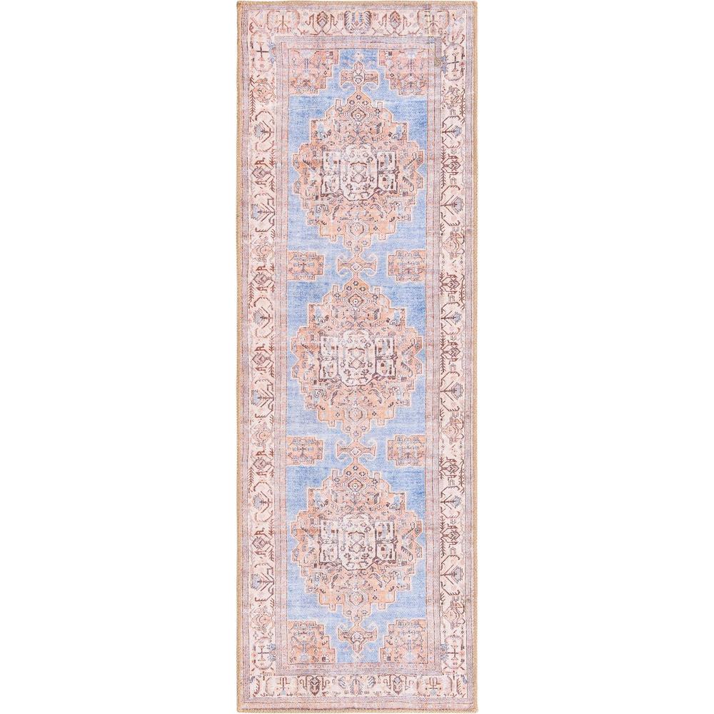 Unique Loom 6 Ft Runner in Light Blue (3161219). Picture 1