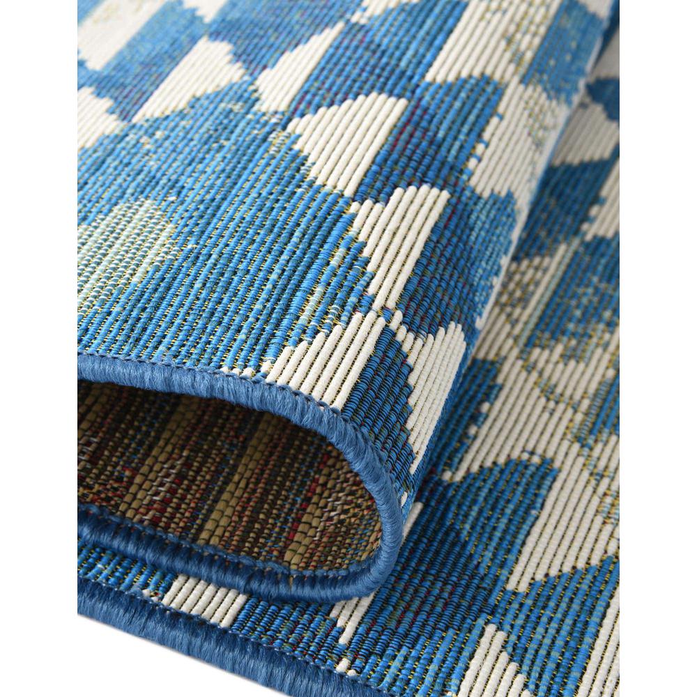 Outdoor Southwestern Collection, Area Rug, Blue, 2' 0" x 6' 0", Runner. Picture 5