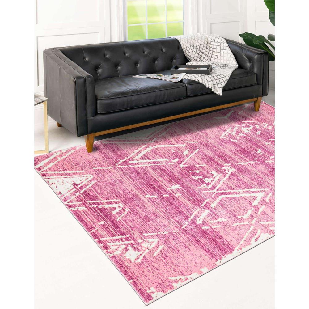 Uptown Carnegie Hill Area Rug 5' 3" x 8' 0", Rectangular Pink. Picture 3
