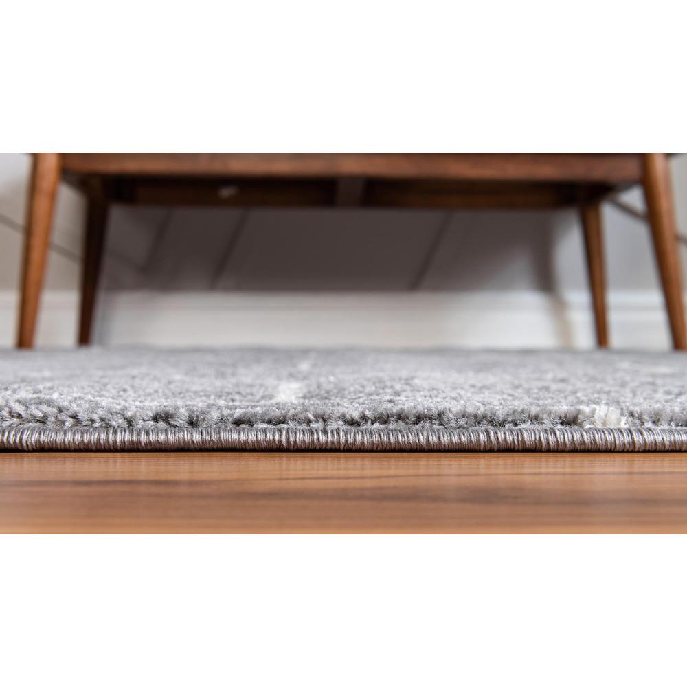Unique Loom 5 Ft Square Rug in Light Gray (3151527). Picture 5