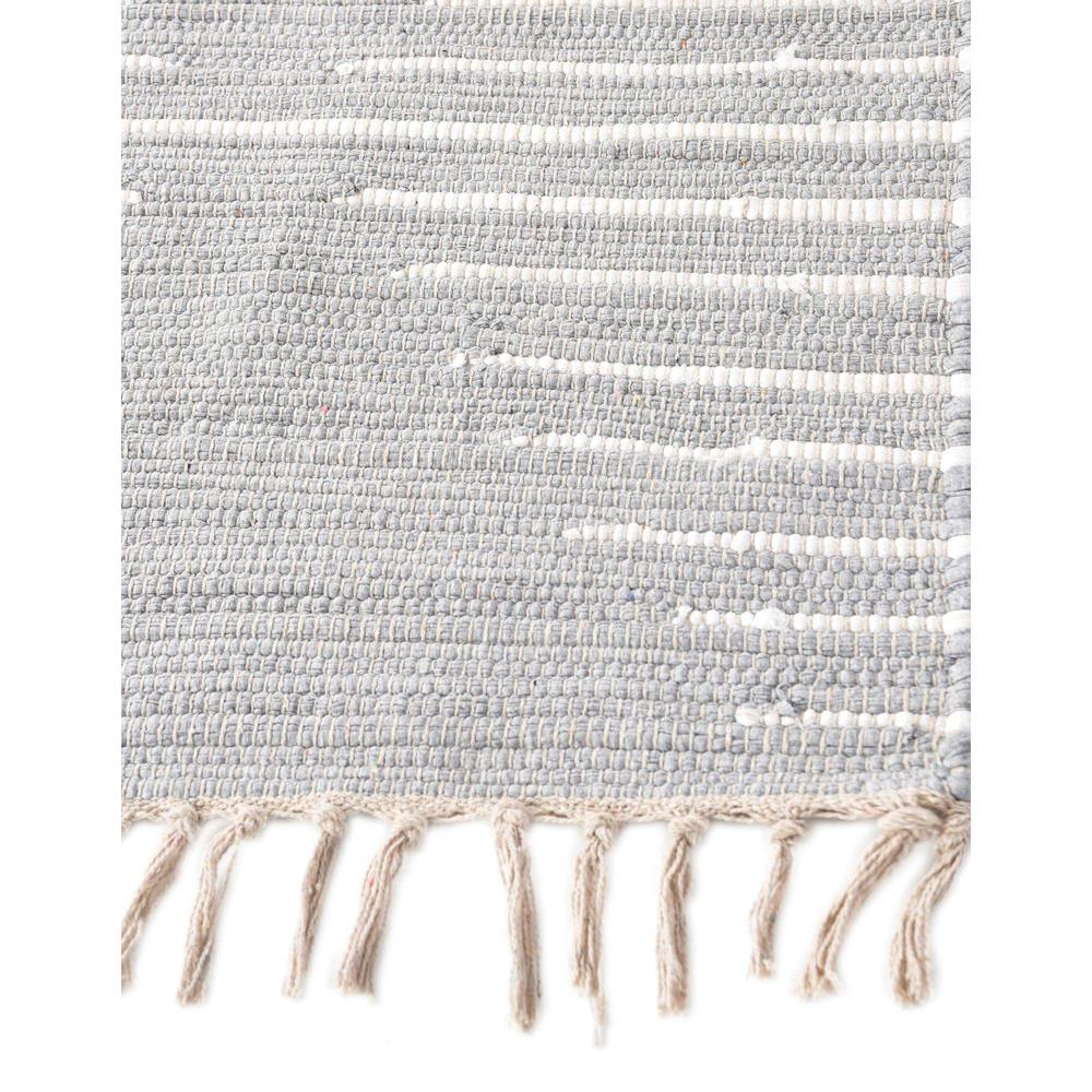 Chindi Cotton Collection, Area Rug, Light Gray, 5' 1" x 8' 0", Rectangular. Picture 8