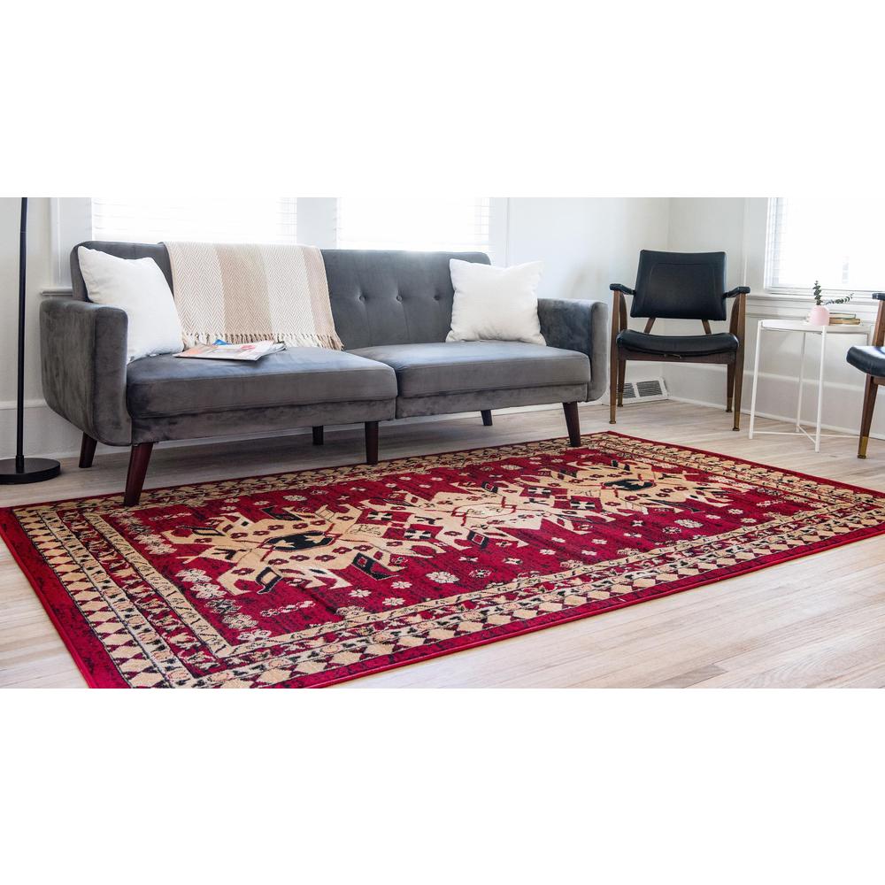 Taftan Oasis Rug, Red (5' 0 x 8' 0). Picture 3
