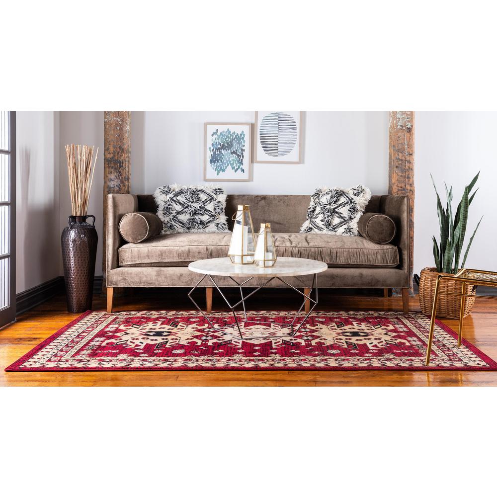 Taftan Oasis Rug, Red (5' 0 x 8' 0). Picture 4