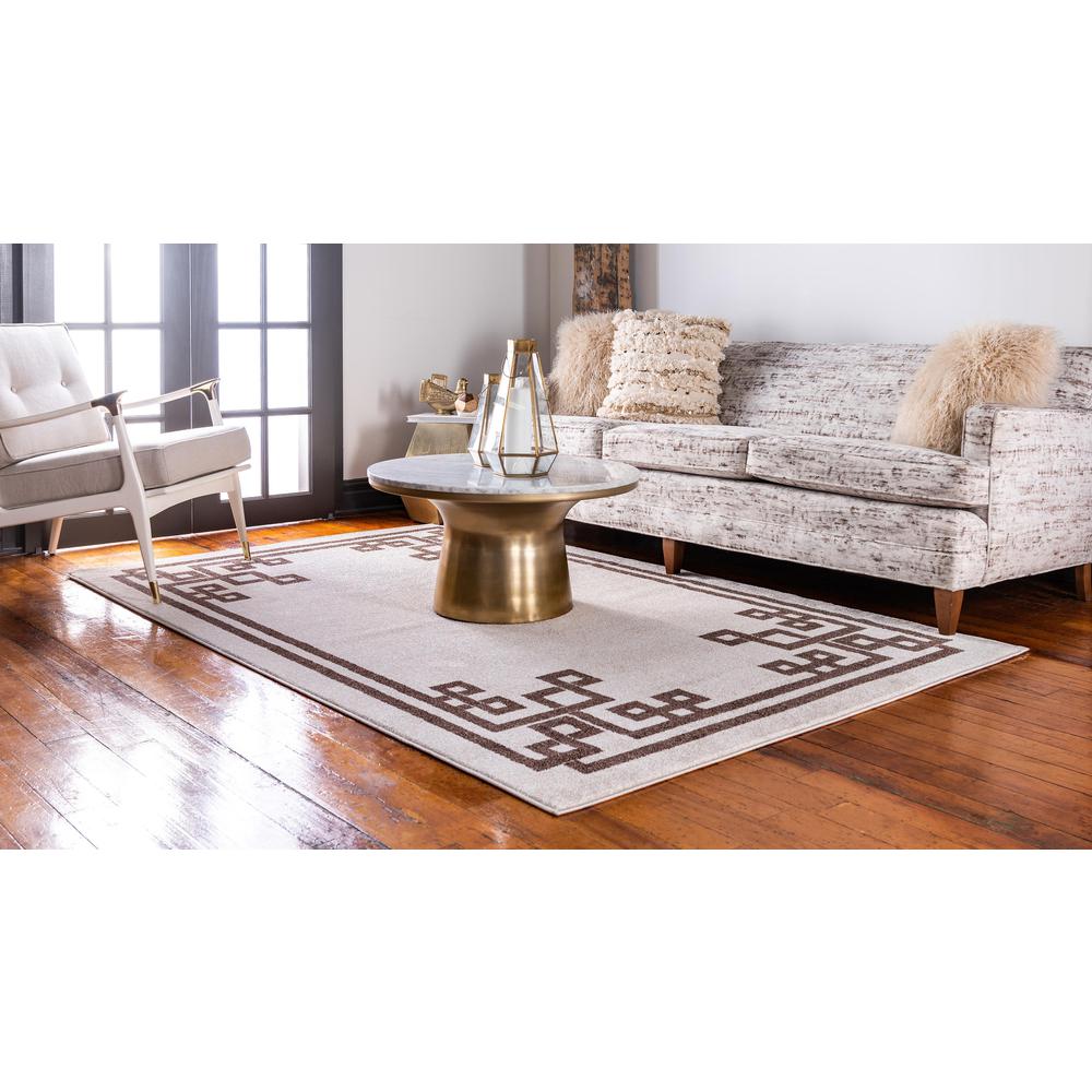 Geometric Athens Rug, Beige/Brown (7' 0 x 10' 0). Picture 3