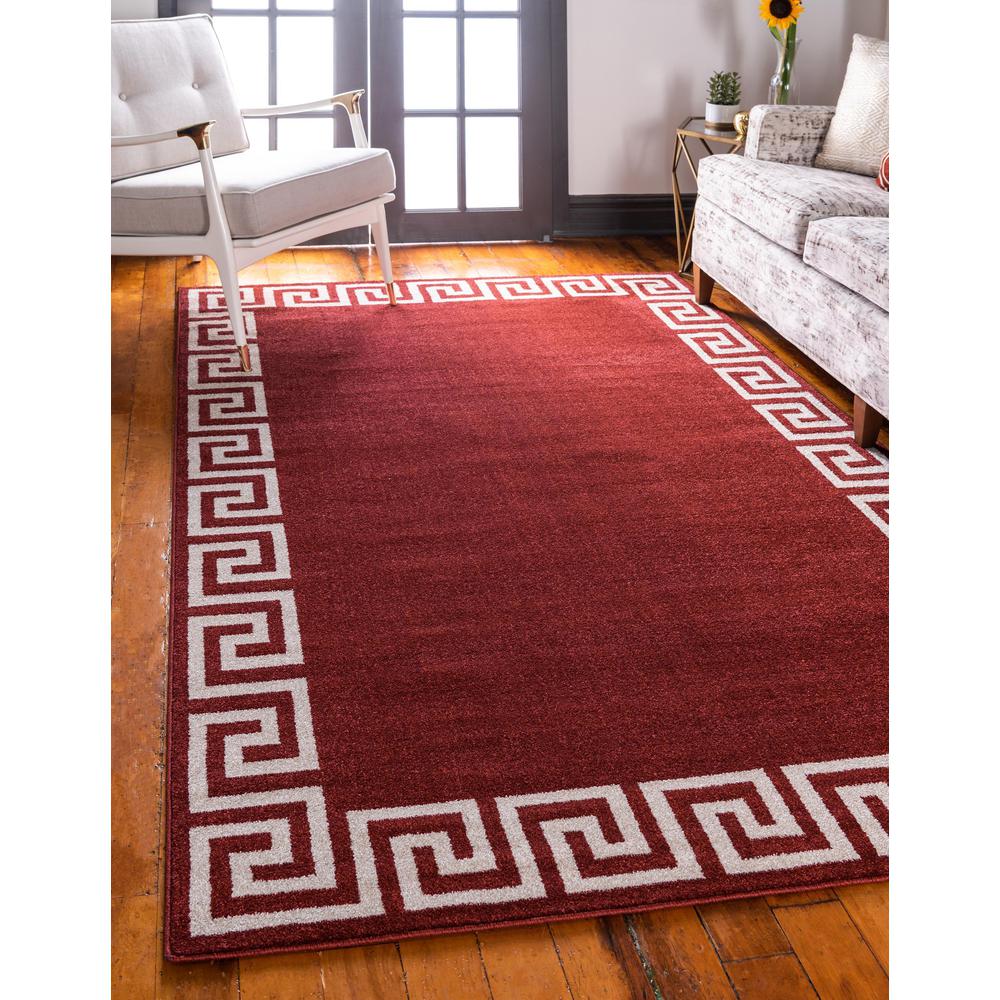 Modern Athens Rug, Burgundy (7' 0 x 10' 0). Picture 2