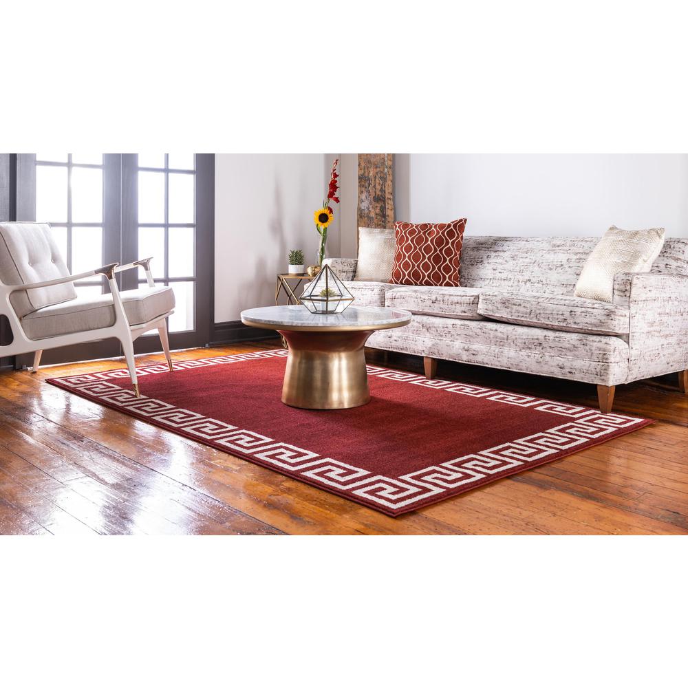 Modern Athens Rug, Burgundy (7' 0 x 10' 0). Picture 3